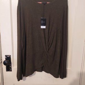 Bobeau Olive Color Pullover Top Size 1X from Wantable